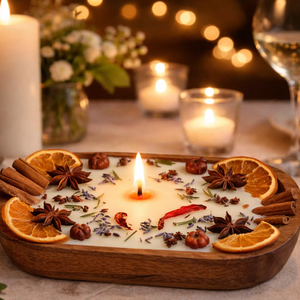 Bougie en bois dans un bol, bougie artisanale en bois, bougie en bois à la cire de soja, bol décoratif pour bougie, bougie en bois naturel - Product Image 4