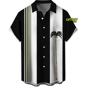 เสื้อเชิ้ตฮาวายพิมพ์ลายซับลิเมชั่นสไตล์วินเทจลายดอกไม้ลำลองขายส่งผ้าทวิลล์สั่งทำได้ลายพิมพ์ 3 มิติทรงหลวมสำหรับผู้ชาย - Product Image 5