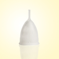 100% grado médico silicona señora cuidado de la salud reutilizable plegable período copa menstrual Copa