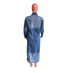 Veste en jean régulière pour hommes, support déchiré pour coupe avant, manches régulières, coupe-vent régulier, manteau d'hiver décontracté, vente en gros en usine - Product Image 6