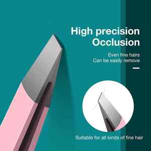 Pinzas para cejas con recubrimiento en polvo Perfectas para dar forma a las cejas Instrumentos de belleza de acero inoxidable de Hexa Care - Product Image 3