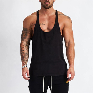 เสื้อกล้ามผู้ชายผ้าคอตตอน100% สร้างร่างกายสำหรับยิมเสื้อกล้ามออกแบบได้ตามต้องการเสื้อผ้าแนวสตรีท - Product Image 1