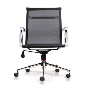 Chaise de bureau pivotante HOM1007-05 avec réglage en hauteur, design minimaliste et dossier en maille pour la maison ou la chambre, en tissu - Product Image 2