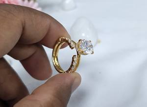 แหวนทองคำ14K สีเหลืองขนาด2.50 CT สำหรับผู้หญิงชุดเครื่องประดับเจ้าสาวทรงรีสำหรับงานแต่งงานของขวัญวันครบรอบแต่งงานที่สมบูรณ์แบบสำหรับผู้หญิง - Product Image 3