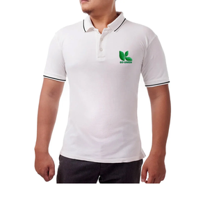 100% coton broderie Golf chemises hommes maillot à carreaux personnalisé avec col à manches courtes pour Polo Anti-rides T-Shirt pour Polo - Product Image 1