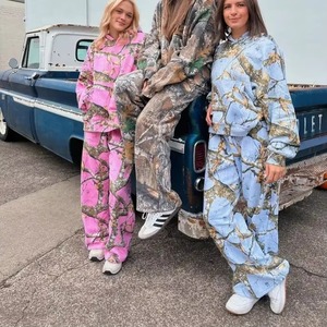Sudadera con capucha de gran tamaño de camuflaje de manga larga suelta informal para mujer 2025 personalizada del fabricante - Product Image 2