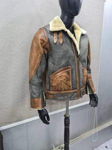 Modern Men's Leather <b>Jackets</b> with Stand Collar and Canvas Fabric Waterproof & Breathable Winter <b>Jackets</b> Custom Logo - Product Image 1