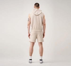 Conjunto de pantalones cortos unisex sin mangas con capucha-Conjunto de ropa deportiva informal y cómoda Ideal para gimnasio, deportes y uso diario - Product Image 3