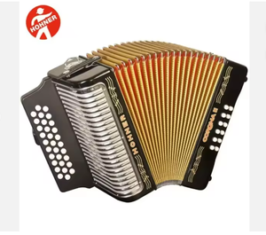 NUEVO Acordeón Diatónico Hohner 350 0F B Corona II de 31 Botones, Molde Privado, Negro, con Correa y Funda - Product Image 3