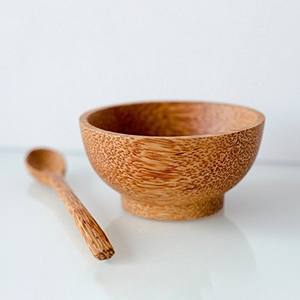 Bol de service en bois de coco vaisselle sans danger pour les aliments bols en bois de coco compostables de l'usine du Vietnam - Product Image 1