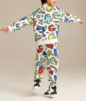 Vêtements de mode pour enfants d'automne personnalisés Survêtement pour enfants Imprimé sur toute la surface, coupe et couture Streetwear surdimensionné Ensemble de coton Fabricant