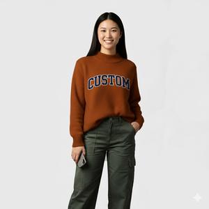 Sweat-shirt long pour femme, couleur unie, col montant, réversible, style sororité grecque, automne-hiver, prix d'usine pas cher - Product Image 4