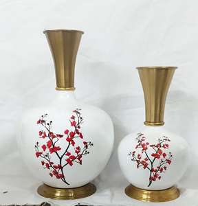 Jarrón de suelo de Metal para decoración de boda de hogar y la mejor calidad del proveedor indio jarrones de Metal decoración al por mayor - Product Image 2