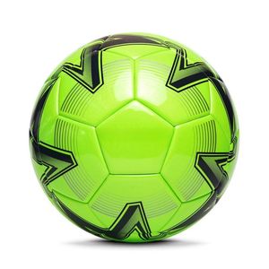 Balón de fútbol de entrenamiento de PVC naranja fluorescente con paneles cosidos a máquina para ejercicios juveniles o práctica de alta visibilidad - Product Image 5