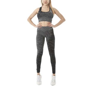 Ventes flash : ensemble de leggings et soutien-gorge de sport pour femmes, design tendance, confortables, couleur unie, avec service OEM, toutes tailles. - Product Image 5