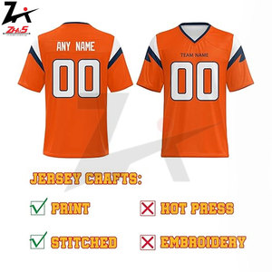 Maillot de football américain unisexe en polyester respirant 100 %, design personnalisé, vente en gros, avec nom d'équipe, couleurs et tailles personnalisables - Product Image 5