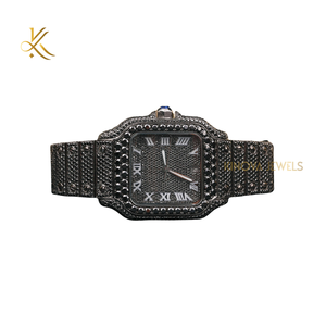 Reloj de Diamante Moissanite de 41 mm, Cierre Cuadrado Oculto, Acero Inoxidable, Elegante y Lujoso, para Hombre y Mujer - Product Image 5