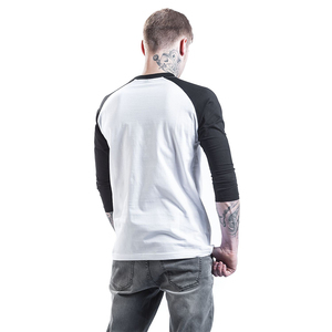 Ropa deportiva con estampado personalizado para hombre, camisetas raglán de secado rápido, transpirable, manga larga, camiseta de gimnasio, ropa de calle informal, patrón sólido - Product Image 6