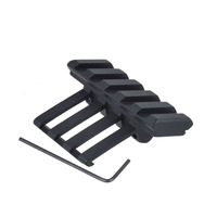 Support de fixation en alliage d'aluminium à rainure latérale à 45 degrés, décalé de 20 mm, pour accessoires de montage de lunette tactique extérieure