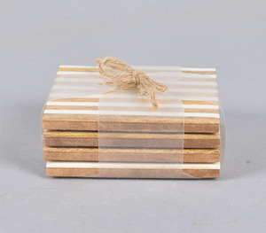 Exclusivo Juego de Cubiertos para Ensalada de Cuerno Natural y Resina con Mango de Madera Veteada, Utensilios de Diseño, Artículos de Cocina de Lujo para Gama Alta - Product Image 3