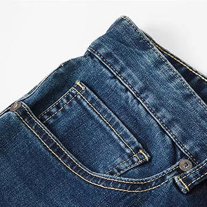 Pantalones Cortos de Lona Vaquera de Alta Calidad, Pantalones Casuales de Cintura Alta, Jeans Azules, Cintura Elástica con Cordón, Secado Rápido para Hombre, 180g Digital - Product Image 2