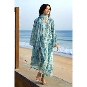 Traje de 3 Piezas para Mujer con Bordado Schiffli, Estampado y Encaje, con Dupatta CL-52495 - Product Image 5