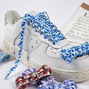 Cordones Planos de Camuflaje de 8mm al por Mayor, Cordones Deportivos de Poliéster con Diseños de Camuflaje Impresos por Transferencia de Calor - Product Image 4