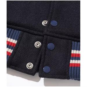 Chaqueta con letras de chenilla bordadas para hombre al por mayor diseño personalizado 2025 chaqueta universitaria unisex cuero personalizado mangas completas - Product Image 3