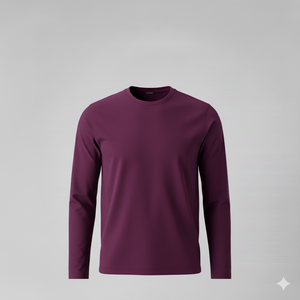 Camiseta de Algodón de Manga Larga con Cuello Redondo para Hombre, Lisa y de Alta Calidad - Product Image 4