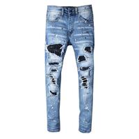 Celana Jeans Denim Pria Model Kancing 2025, Kualitas Tinggi, Desain Kustom OEM, Bahan Katun 100% Bernapas, Warna Gelap, Cocok untuk Semua Musim