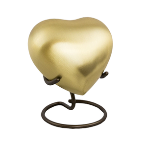 โกศโลหะรูปหัวใจสีแดงพร้อมกล่องกำมะหยี่สวยงามสำหรับใส่ขี้เถ้าศพสำหรับงานศพ - Product Image 6