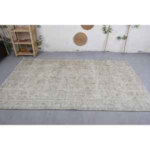 Tapis Moderne Classique en Laine Beige 5.3X8.4 pieds Large Surface Patchwork Design pour la Maison Salon Chambre Rectangle Couloir Latex - Product Image 3