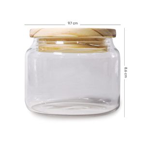 Récipient de stockage de thé en verre transparent avec couvercle – Pot de cuisine hermétique pour thé, café et sucre - Product Image 2