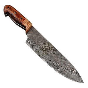 Cuchillo de chef de cocina de Damasco hecho a mano personalizado con patrón de giro en toda la longitud 13 "(Smk1250) - Product Image 1