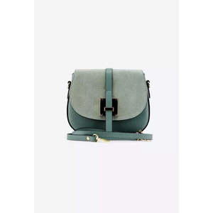 Bolso cruzado estructurado en gamuza auténtica y cuero Dollar - Hecho en Italia - 25373 - Product Image 3