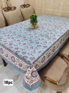 Nappe élégante 100% coton faite à la main au motif floral fait à la main - Product Image 2