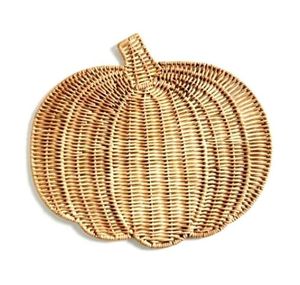 Nuevos Diseños para Halloween, Plato Decorativo de Ratán Natural Tejido a Mano con Forma de Calabaza, Variedad de Tamaños, Decoraciones de Mesa Personalizadas Hechas a Mano - Product Image 5