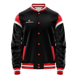 Veste universitaire en laine d'hiver personnalisée col montant imperméable respirant séchage rapide coupe ample haute rue chenille brodée - Product Image 1