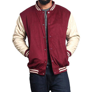 New Fashion Men's College Style Canvas Stand Collar Varsity Bomber <b>Jacket</b> with Custom Design for Daily Use - Product Image 6