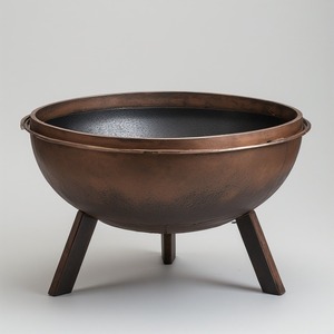 Brasero en métal robuste conçu pour les jardins, les patios et les cours extérieures, offrant chaleur, style et durabilité - Product Image 4