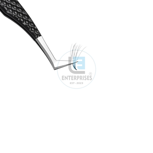 Pince à cils OEM 2026 en acier inoxydable noir avec pointe en fibre argentée, outil de précision pour l'application des cils, 12 cm - Product Image 3