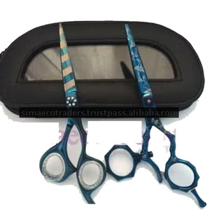 Ensemble de ciseaux à cheveux bleus ensemble de ciseaux de salon - Product Image 1