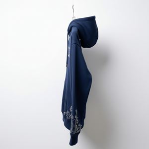 เสื้อฮู้ดดี้ผู้หญิง น้ำหนักมาก 500gsm ผ้าโพลีเอสเตอร์/คอตตอนฟลีซ แขนซ้อน ลายกราฟิกประดับเพชร  แบบสวมหัว สำหรับฤดูหนาว สไตล์สตรีทแวร์ - Product Image 3