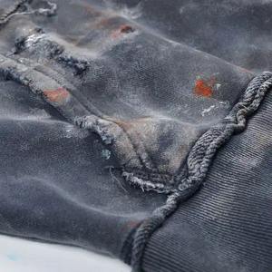 เสื้อมีฮู้ดผู้ชายแบบกรดเสื้อมีฮู้ดผ้าคอตตอน100% พรีเมี่ยมสำหรับฤดูใบไม้ร่วงและฤดูหนาว - Product Image 4