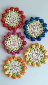 2025 Cross Border New Pure Handmade Hook Weaving Tea Cup Tableware Mat Insulation and <b>Table</b> <b>Protection</b> - Product Image 4