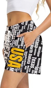 Pantalones cortos deportivos con estampado de diseño personalizado, pantalones cortos de entrenamiento y gimnasio elásticos de 4 vías que absorben la humedad - Product Image 3