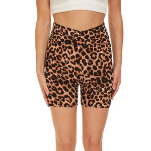 Shorts Deportivos de Mujer con Estampado de Leopardo, Fabricados en Fábrica, con Logotipo Personalizado, Levanta Glúteos, Cintura en V, Elásticos, Novedades 2026 - Product Image 3