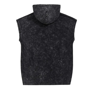 2025 Conjunto de moda de lavado ácido personalizado para hombres y mujeres Pantalones cortos con pechera con y sin relleno OEM Demanda sin mangas - Product Image 3