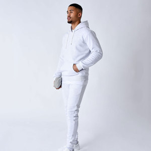 ชุดวอร์มสวมหัวแบบสวมหัวผ้าฟลีซสำหรับผู้ชายเสื้อฮู้ดแบบธรรมดาชุดวิ่ง2ชิ้นสำหรับกีฬาฤดูหนาวโลโก้ตามสั่ง - Product Image 3