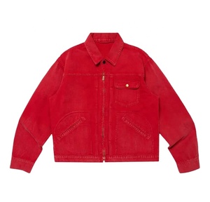 Custom Down <b>Worker</b> <b>Jacket</b> For Men Twill Long Sleeves Mechanic Uniform With Hooded Collar & Embroidered Logo Design Your Own Logo - Product Image 1